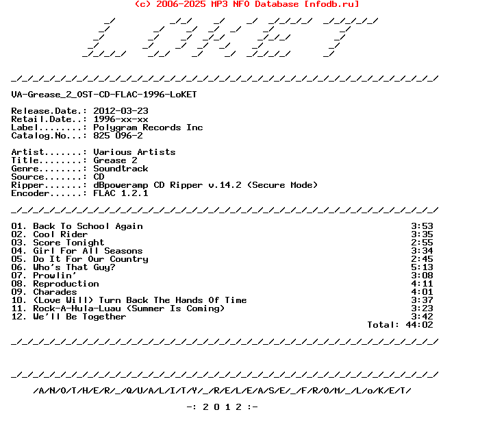 VA-Grease_2_Ost-CD-FLAC-1996-LoKET
