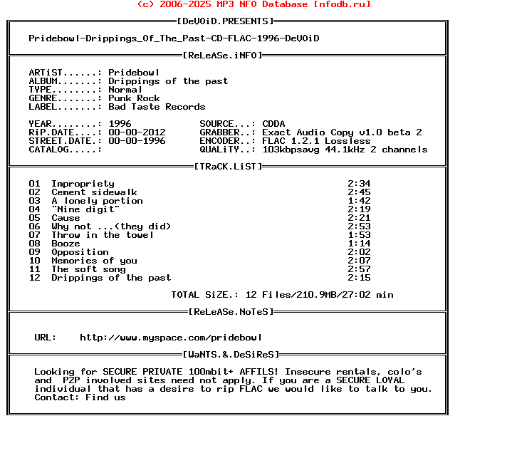 Pridebowl-Drippings_Of_The_Past-CD-FLAC-1996