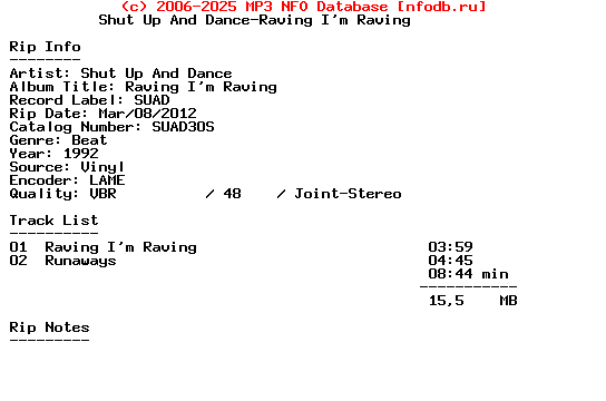 Shut_Up_And_Dance-Raving_Im_Raving-(SUAD30S)-Vinyl-1992-Xxs