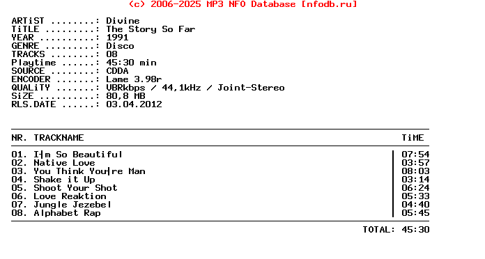 Divine_-_The_Story_So_Far-1991