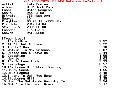 Fats_Domino-8_Oclock_Rock-CD-2006