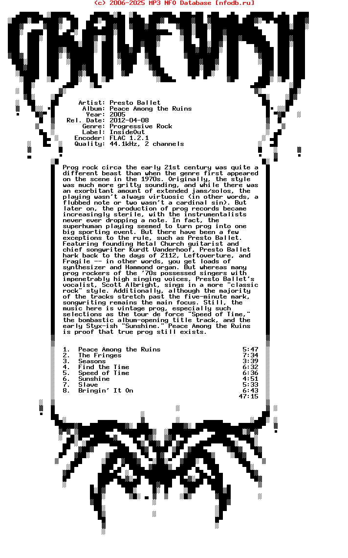 Presto_Ballet-Peace_Among_The_Ruins-CD-FLAC-2005