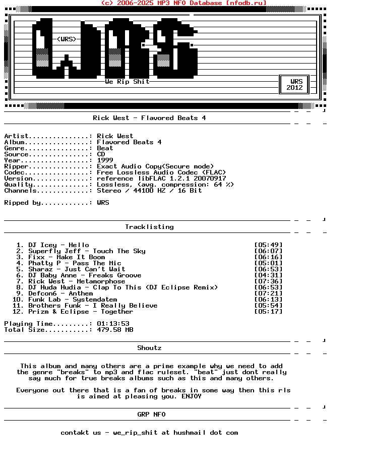 Rick_West-Flavored_Beats_4-CD-FLAC-1999-Wrs