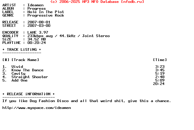 Ideamen-Progress-EP-2007