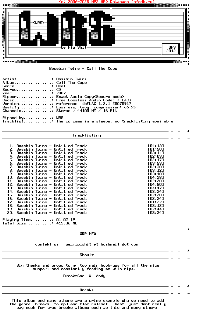 Bassbin_Twins-Call_The_Cops-Limited-CDR-FLAC-2007-Wrs