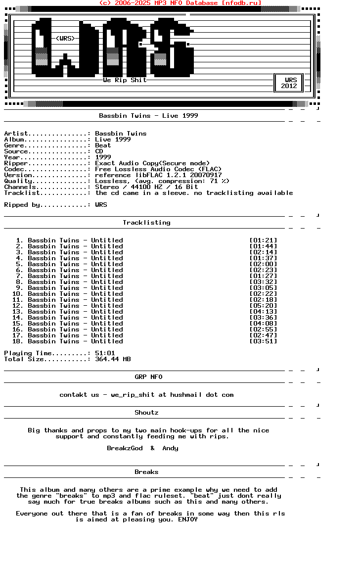 Bassbin_Twins-Live_1999-Limited-CDR-FLAC-1999-Wrs