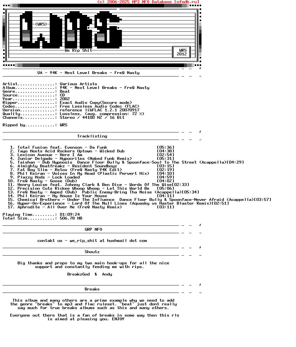 VA-Y4K__Next_Level_Breaks__Mixed_By_Freq_Nasty-(Y4K003CD)-CD-FLAC-2001-Wrs