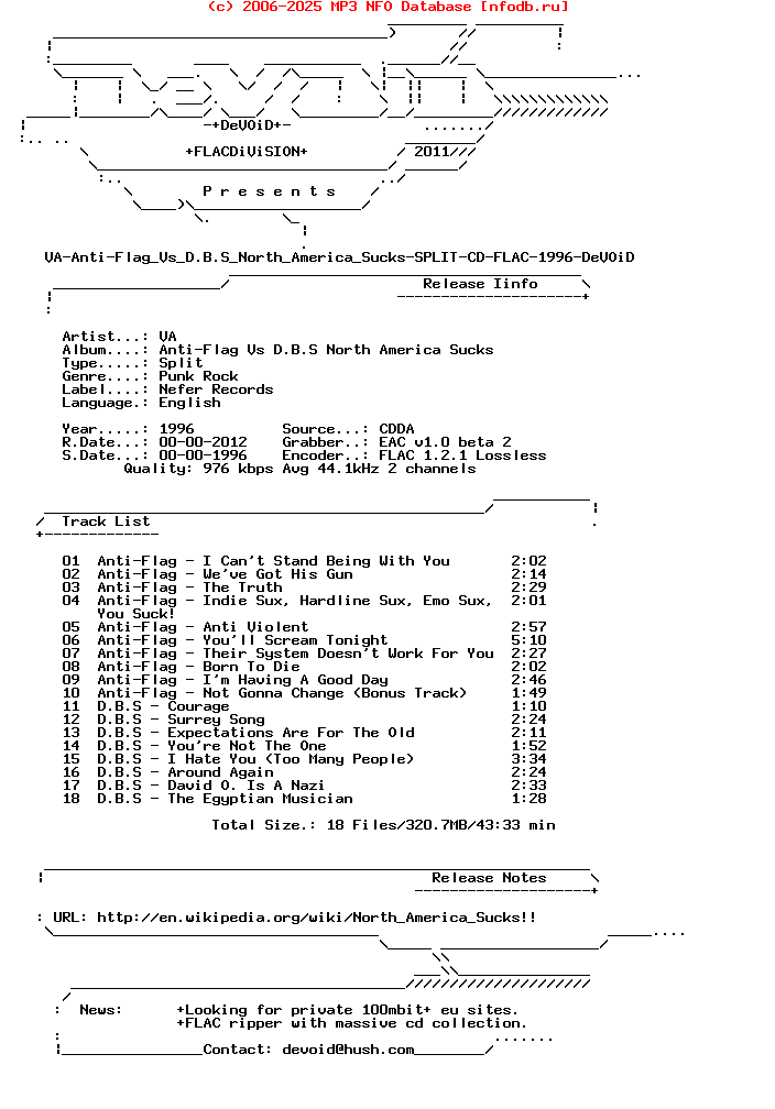 VA-Anti-Flag_Vs_D.B.S_North_America_Sucks-Split-CD-FLAC-1996