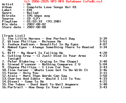 VA-Complete_Love_Songs_Vol_01-2007
