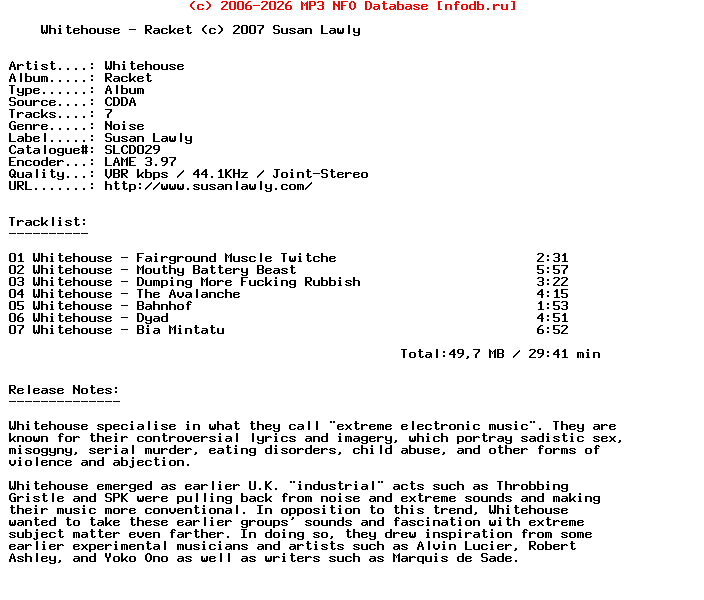 Whitehouse-Racket-.Susan_Lawly.-2007