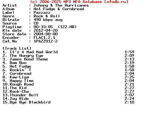 Johnny_And_The_Hurricanes-Hot_Fudge_And_Cornbread-CD-2004