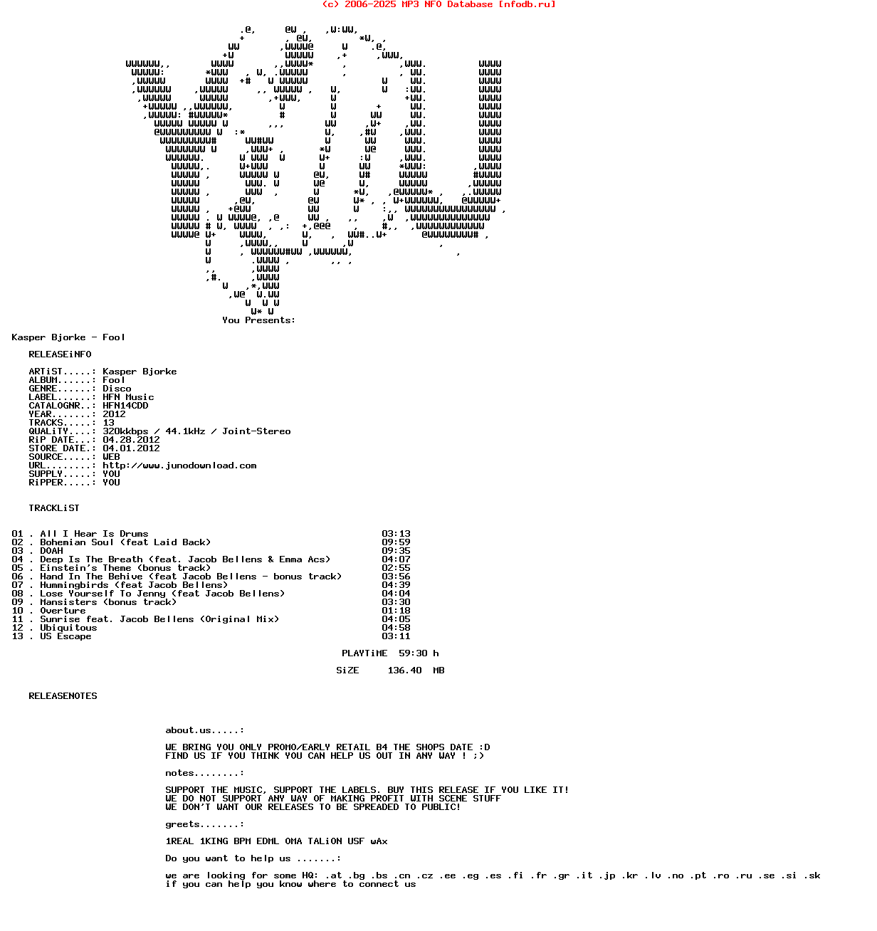 Kasper_Bjorke_-_Fool-(HFN14CDD)-WEB-2012-YOU