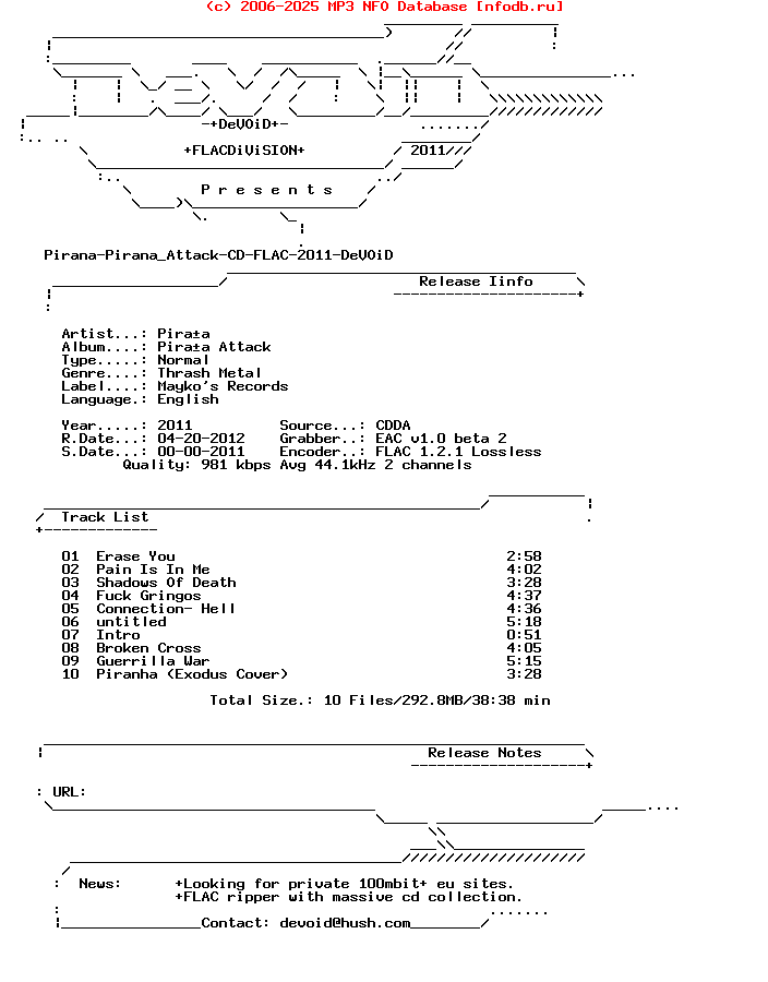 Pirana-Pirana_Attack-CD-FLAC-2011