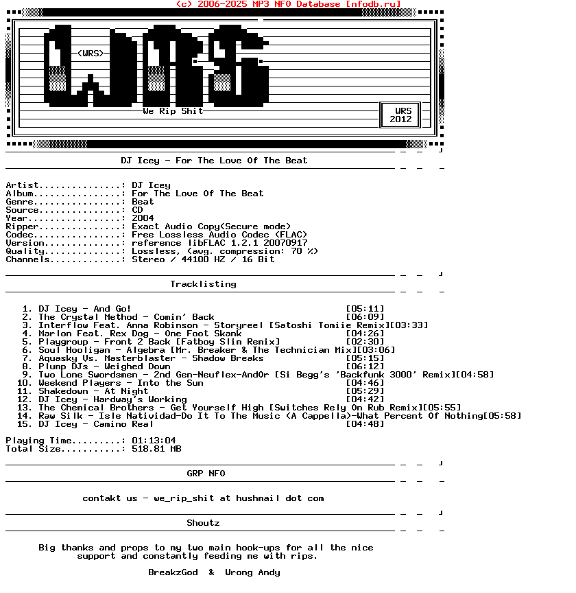 Dj_Icey-For_The_Love_Of_The_Beat-CD-FLAC-2004-Wrs