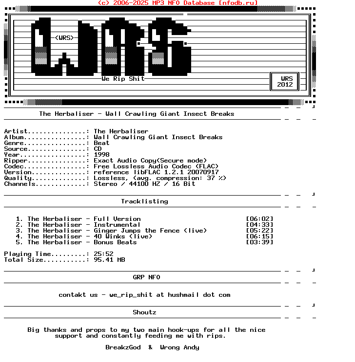 The_Herbaliser-Wall_Crawling_Giant_Insect_Breaks-CD-FLAC-1998-Wrs