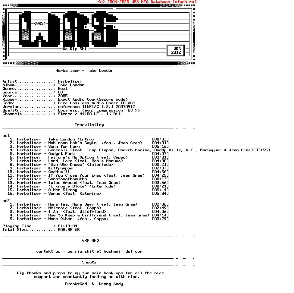 The_Herbaliser-Take_London-2CD-FLAC-2005-Wrs