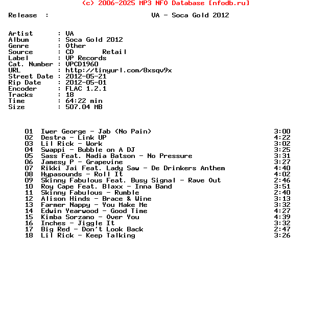 VA-Soca_Gold_2012-(VPCD1960)-CD-2012