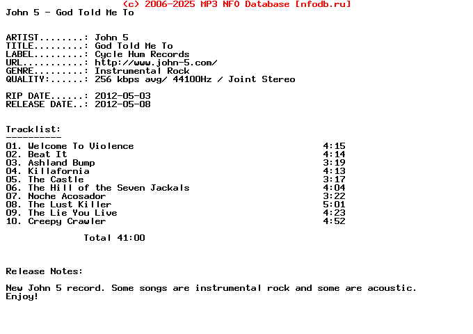 John_5-God_Told_Me_To-2012