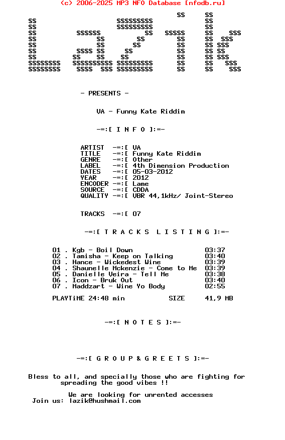VA-Funny_Kate_Riddim-Promo_Web-2012-Lazik_Int