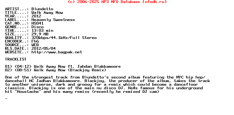 Blundetto-Walk_Away_Now-(HS041)-WEB-2012