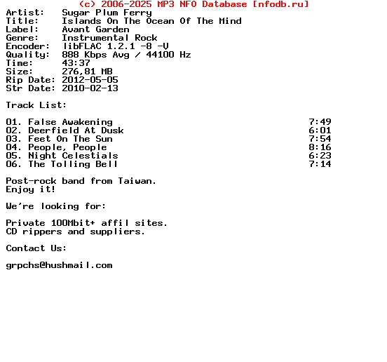 Sugar_Plum_Ferry-Islands_On_The_Ocean_Of_The_Mind-CD-FLAC-2010
