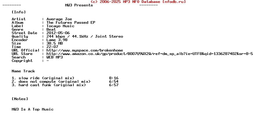 Average_Joe_-_Slow_Ride_(ORIGINAL_MIX)-Mw3