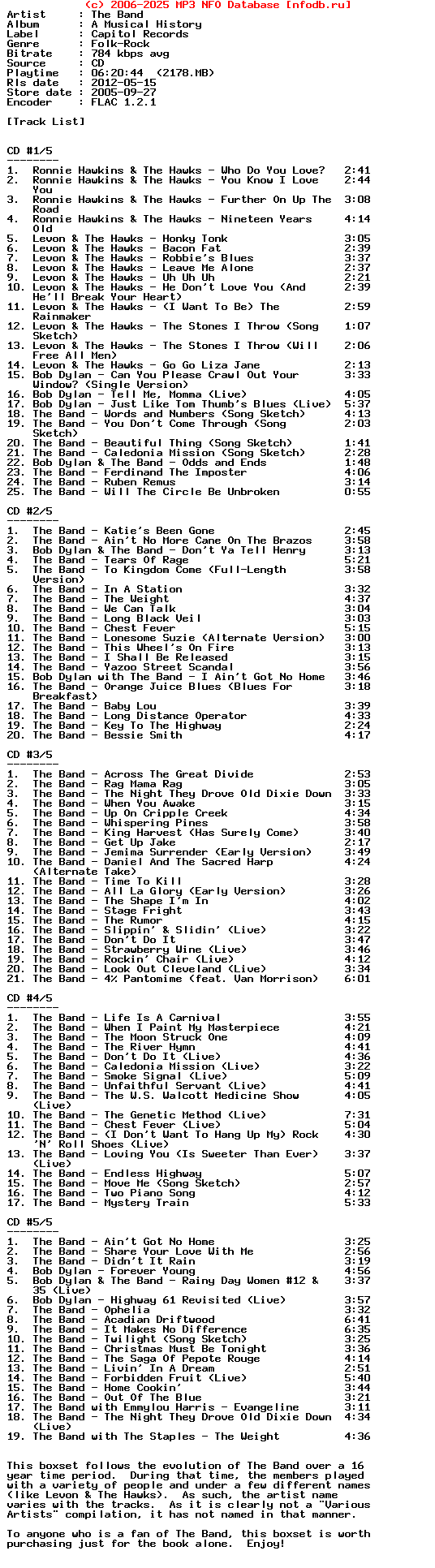 The_Band-A_Musical_History-5CD-FLAC-2005