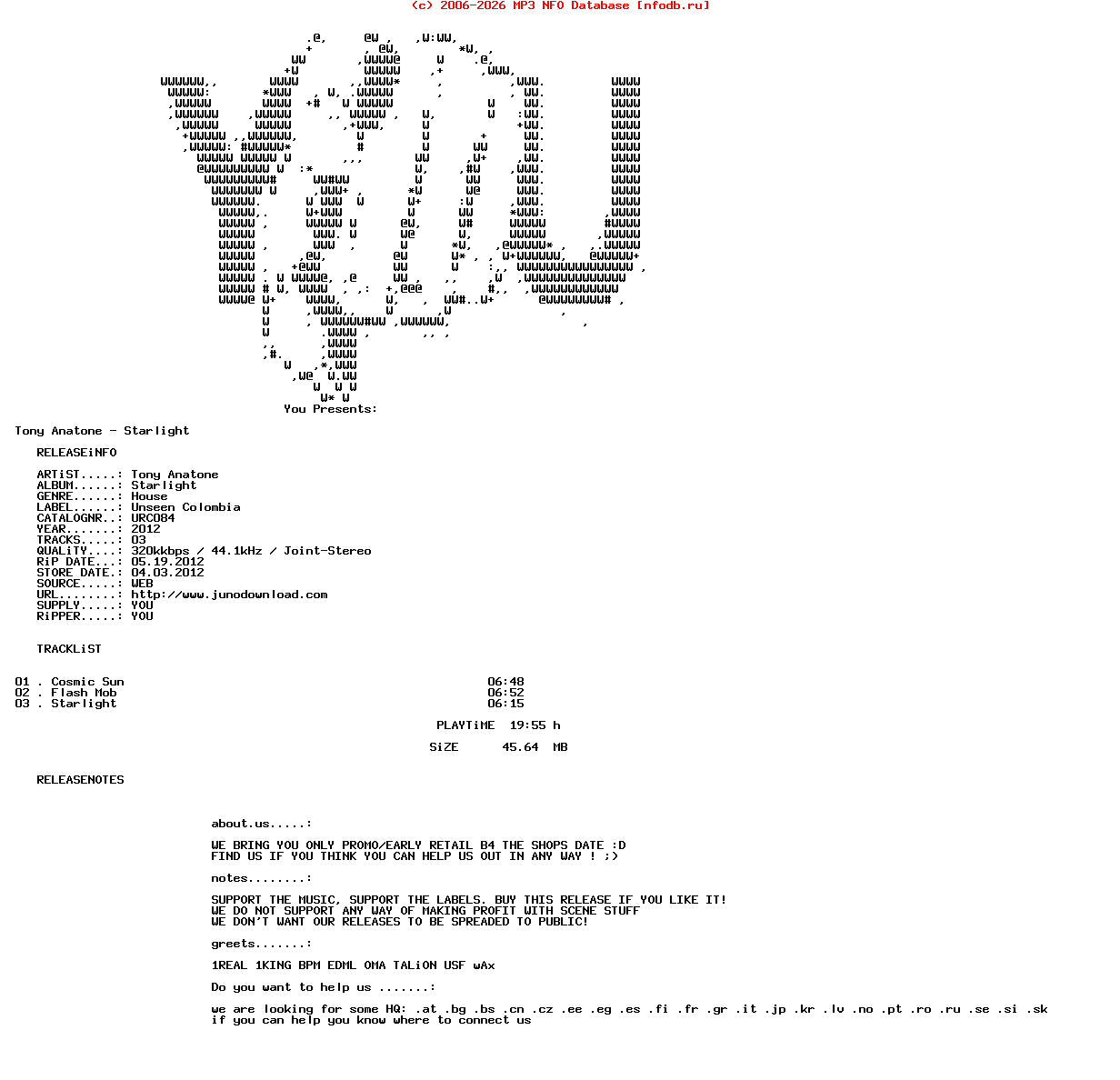 Tony_Anatone_-_Starlight-(URC084)-WEB-2012-YOU