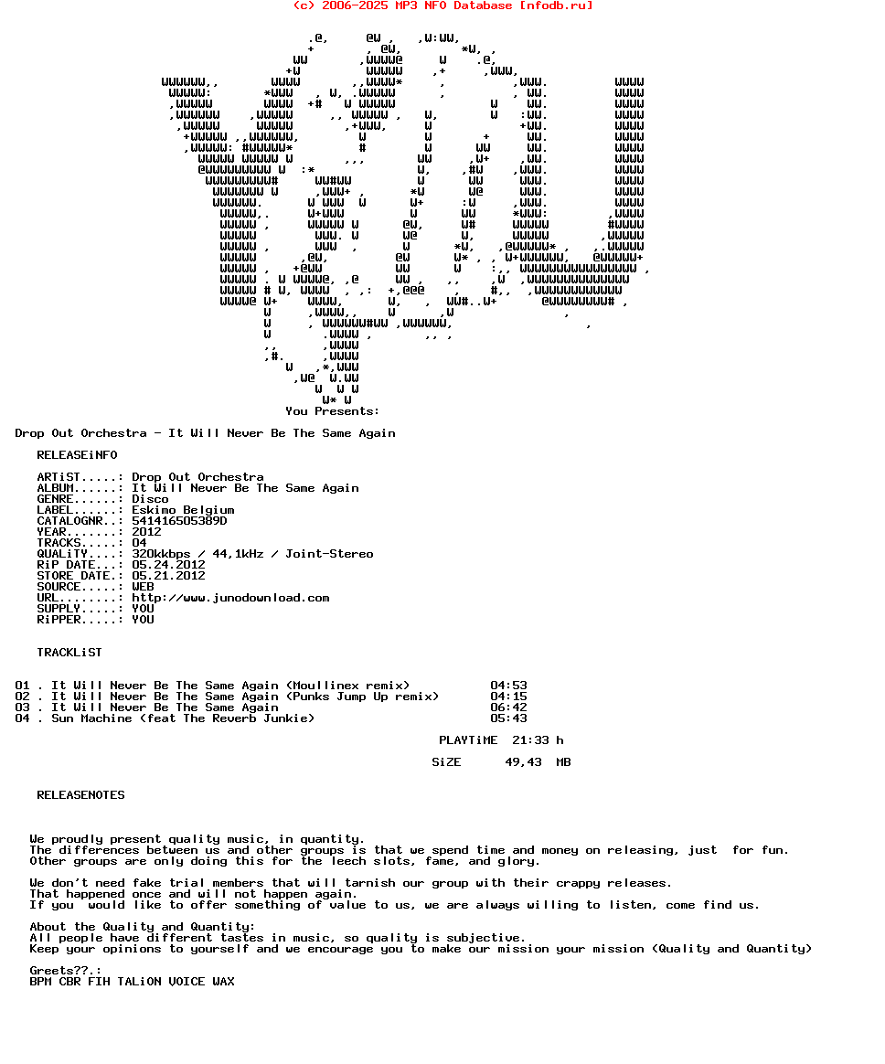 Drop_Out_Orchestra_-_It_Will_Never_Be_The_Same_Again-(541416505389D)-WEB-2012-YOU