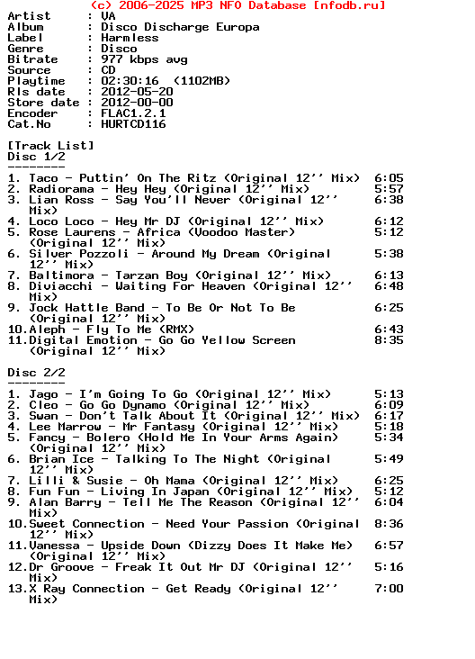 VA-Disco_Discharge_Europa-2CD-2012