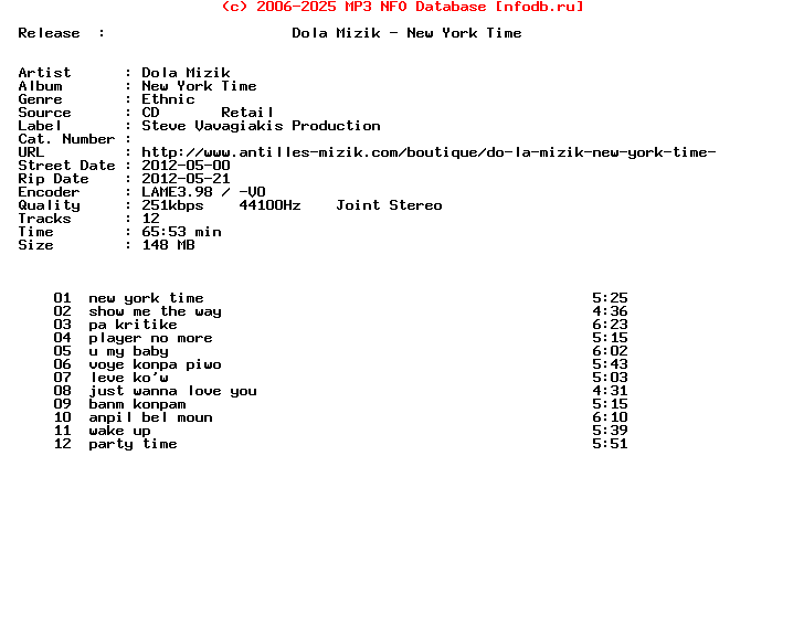 Dola_Mizik-New_York_Time-CD-FR-2012