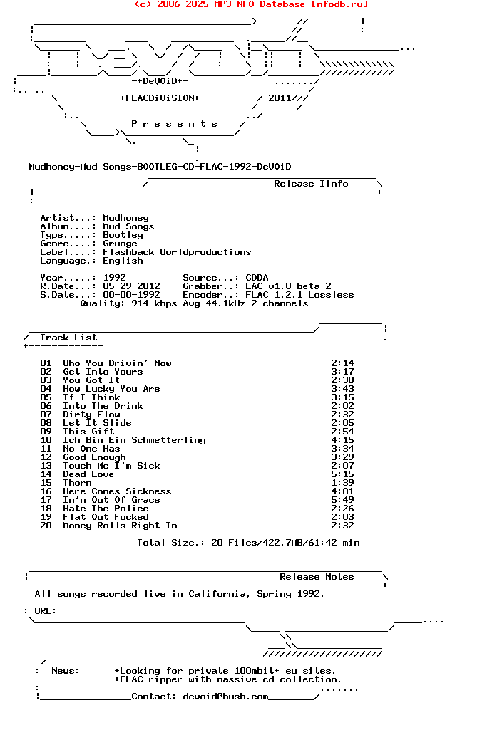 Mudhoney-Mud_Songs-Bootleg-CD-FLAC-1992