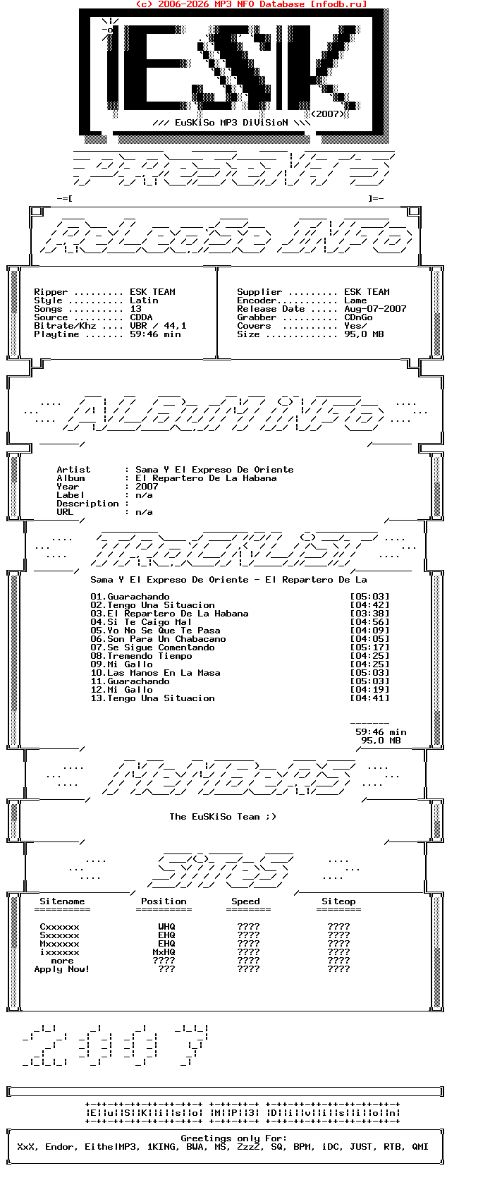 Sama_Y_El_Expreso_De_Oriente_-_El_Repartero_De_La_Habana-SP-2007-ESK
