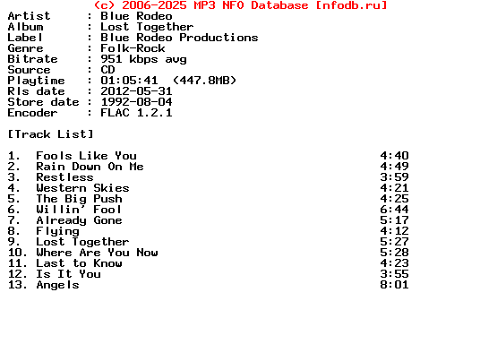 Blue_Rodeo-Lost_Together-CD-FLAC-1992