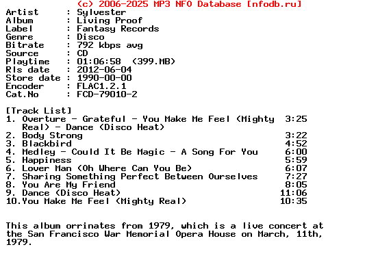 Sylvester-Living_Proof-Remastered-CD-1990
