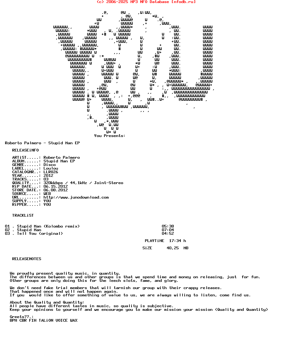 Roberto_Palmero_-_Stupid_Man_Ep-(LLRO26)-WEB-2012-YOU
