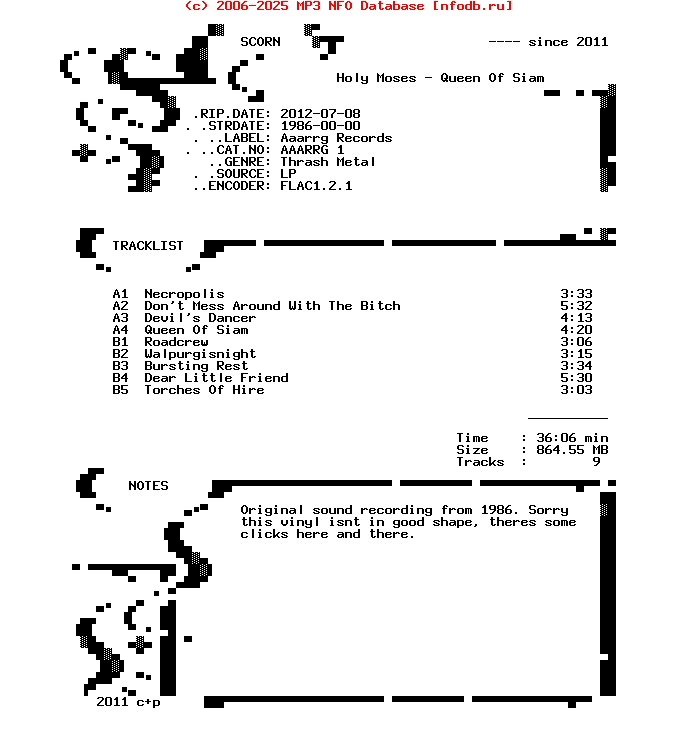 Holy_Moses-Queen_Of_Siam-Lp-1986