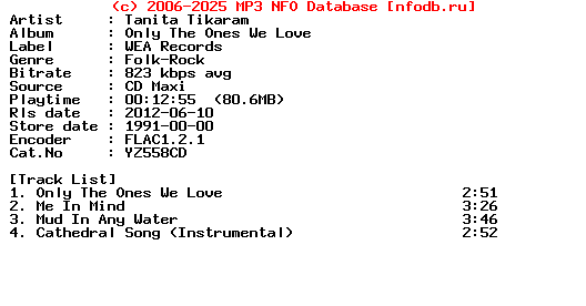 Tanita_Tikaram-Only_The_Ones_We_Love-(YZ558CD)-CDM-1991
