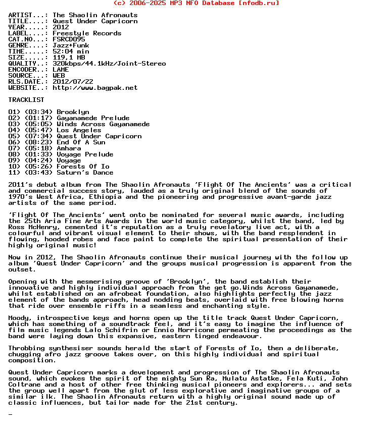 The_Shaolin_Afronauts-Quest_Under_Capricorn-(FSRCD095)-WEB-2012
