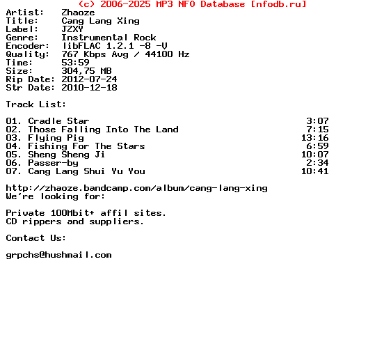 Zhaoze-Cang_Lang_Xing-CD-FLAC-2010