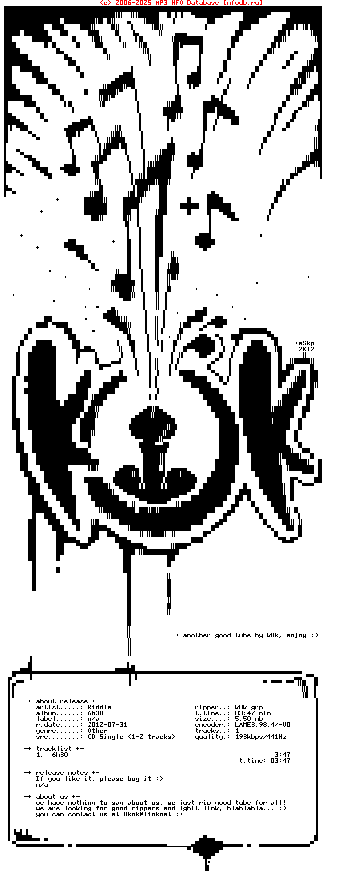 Riddla-6H30-(PROMO_CDS)-FR-2012-K0K