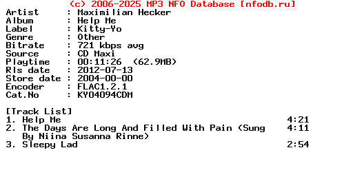 Maximilian_Hecker-Help_Me-CDM-2004