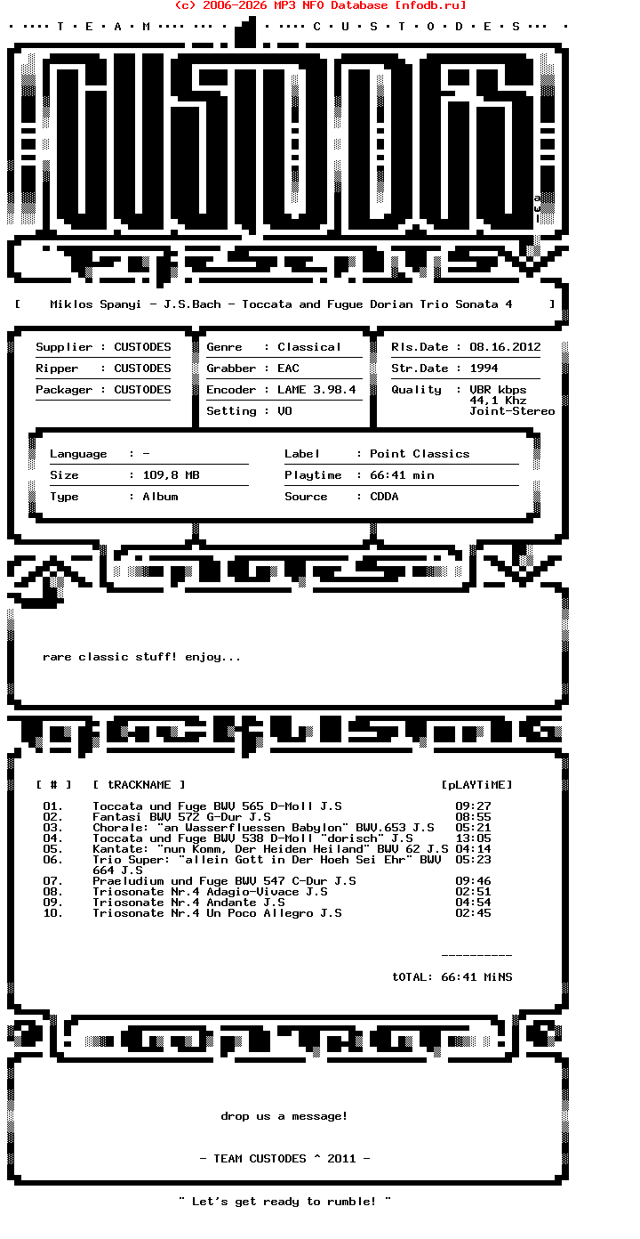 Miklos_Spanyi_-_J.S.Bach_Toccata_And_Fugue_Dorian_Trio_Sonata_4-1994-CUSTODES