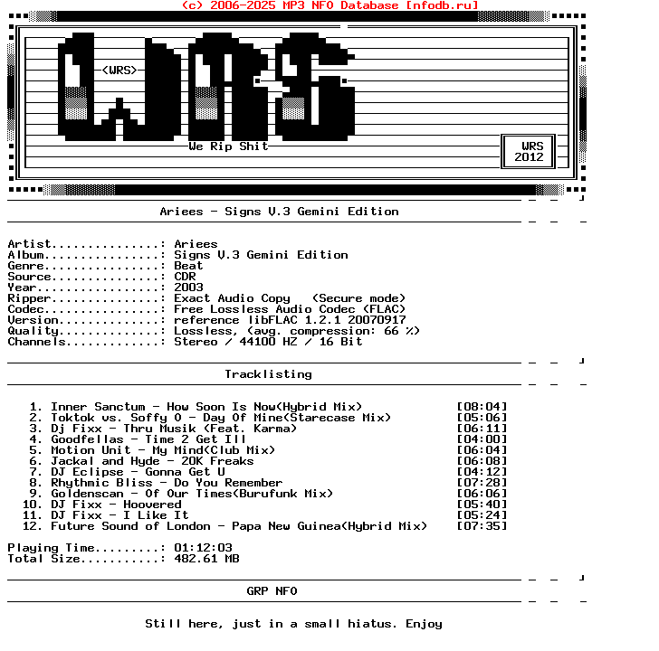 Ariees-Signs_V.3_Gemini_Edition-Limited-CDR-FLAC-2003-Wrs
