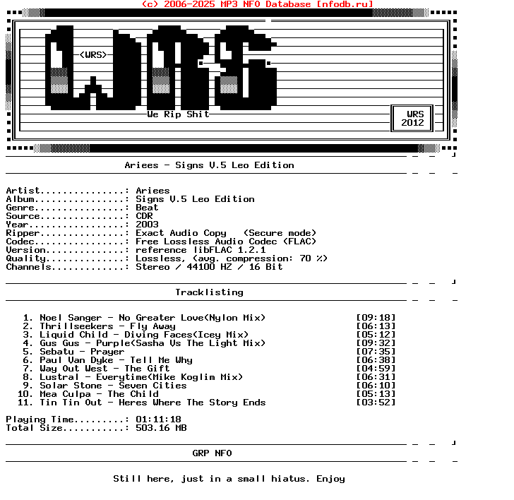 Ariees-Signs_V.5_Leo_Edition-Limited-CDR-FLAC-2003-Wrs