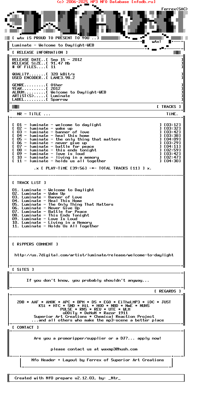 Luminate-Welcome_To_Daylight-WEB-2012