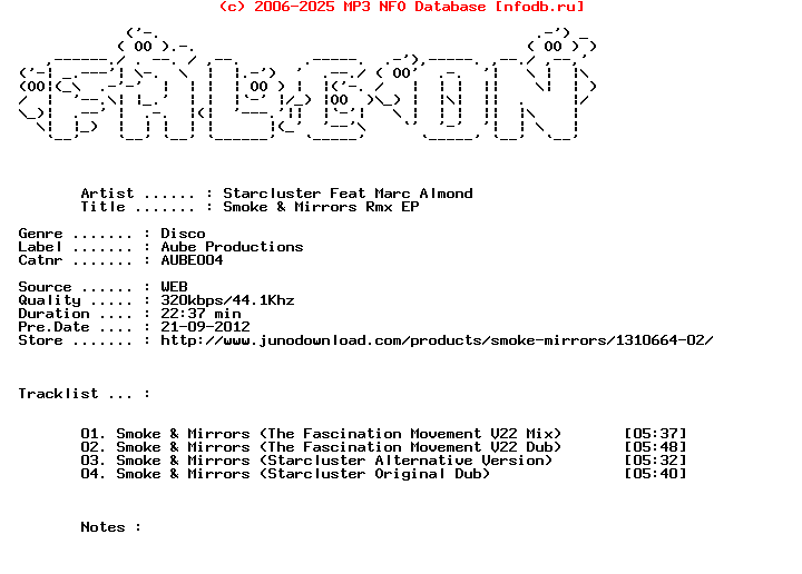 Starcluster_Feat_Marc_Almond-Smoke_And_Mirrors_Rmx_Ep-WEB-2008-FALCON