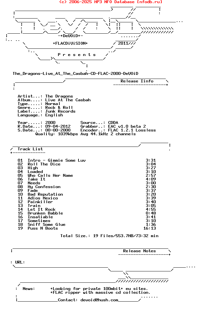 The_Dragons-Live_At_The_Casbah-CD-FLAC-2000