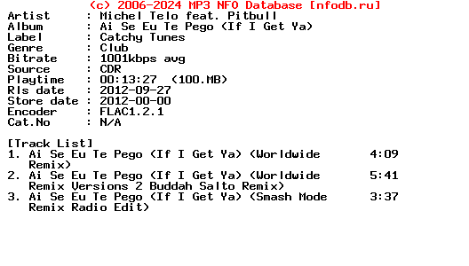 Michel_Telo_Feat._Pitbull-Ai_Se_Eu_Te_Pego_(IF_I_GET_YA)-Promo-CDR-2012