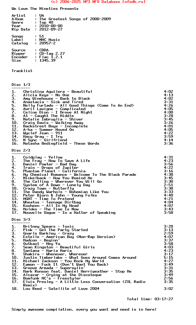 VA_-_The_Greatest_Songs_Of_2000-2009-CD-3CD-(FLAC)-2010-Wltn